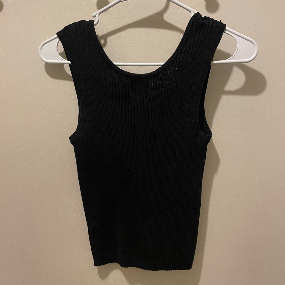 Black Francesca’s Tank Top with Buttons, size small, great condition